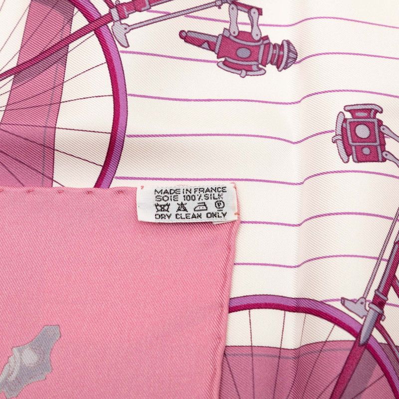 エルメス カレ90 LES BECANES 自転車 スカーフ マルチカラー シルク