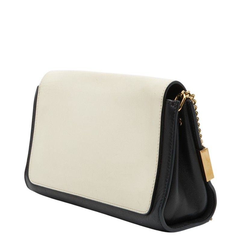 クロエ エル チェーンショルダーバッグ レザー レディース Chloe 【1-0263567】 クロエ エル チェーンショルダーバッグ オフホワイト ブラック レザー