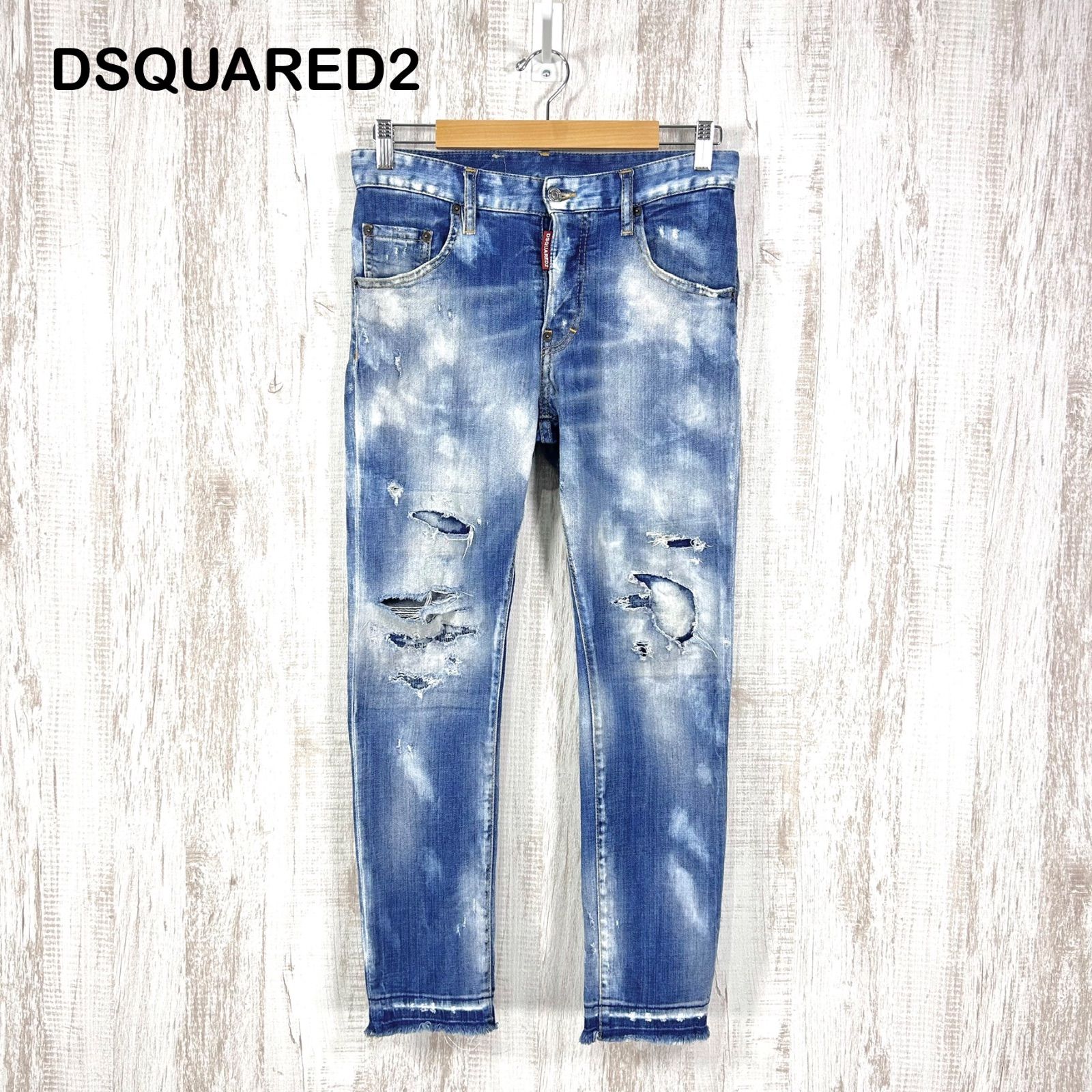 DSQUARED2 ディースクエアード リペア加工 ダメージジーンズ ブルー