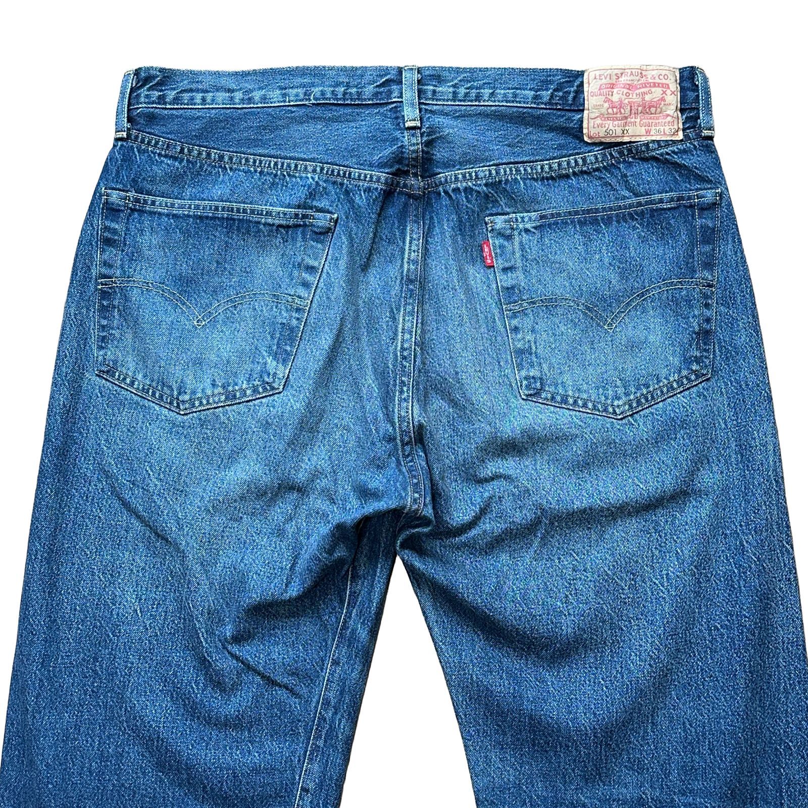 【W36_LEVI'S 501XX】 LVC 1955 日本製 LEVI'S 501XX 1955年モデル LVC W36 日本製 BIG-E 赤耳 インディゴ