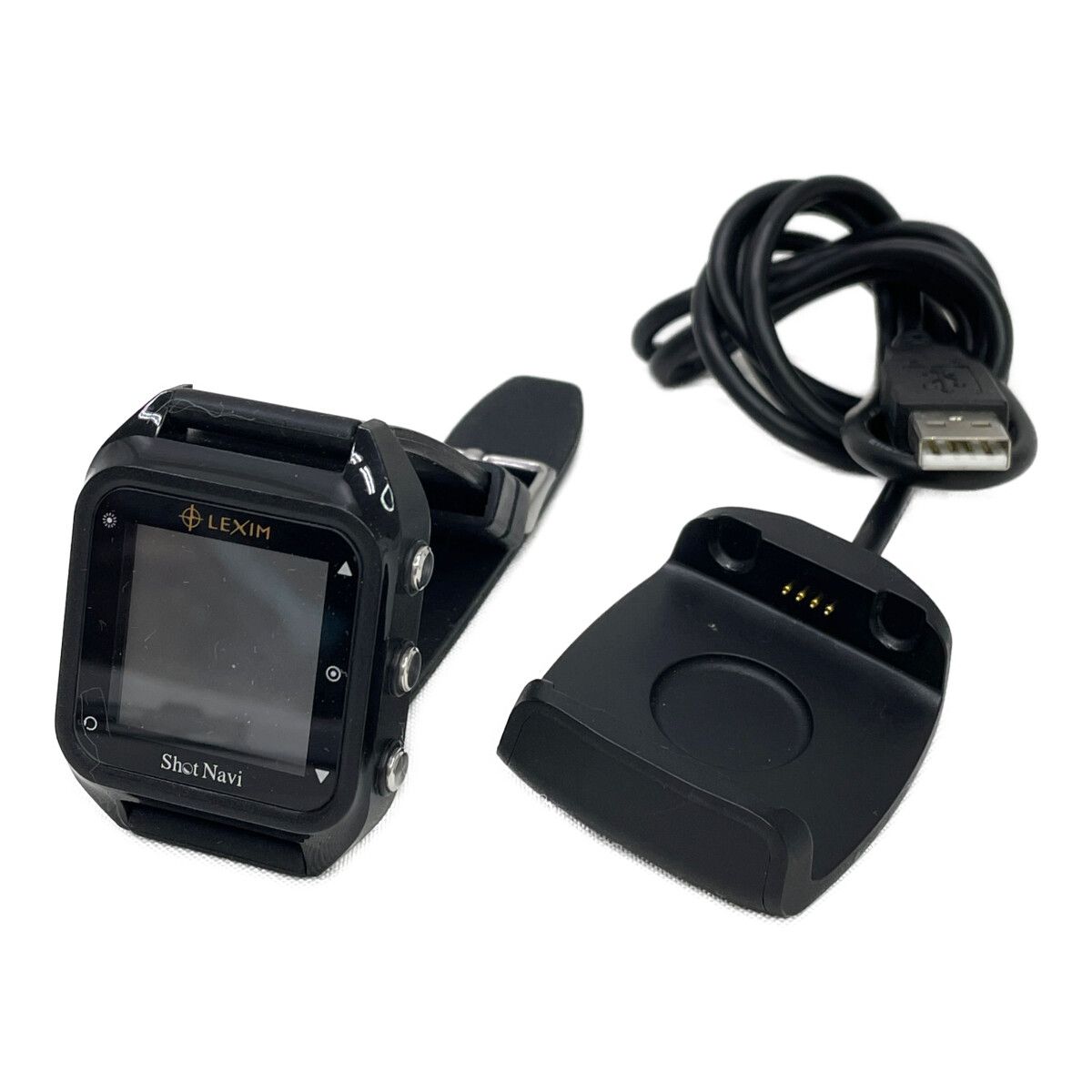 ショットナビ　LEXIM ゴルフ　新品未使用 中古 ショットナビ ShotNavi ゴルフナビ 黒 RIZAP GOLF LEXIM Hug GPS