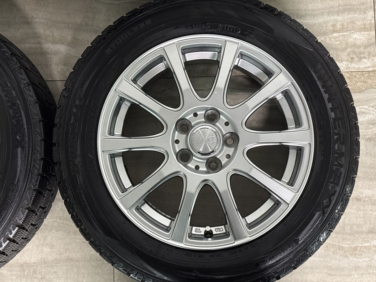 バリ溝 スタッドレス】LAYCEA 15in 6J +43 PCD100 ダンロップ 