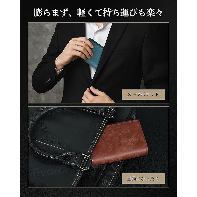新品】 [Kawaoto] 財布 メンズ 長財布 本革 プエブロレザー 大容量