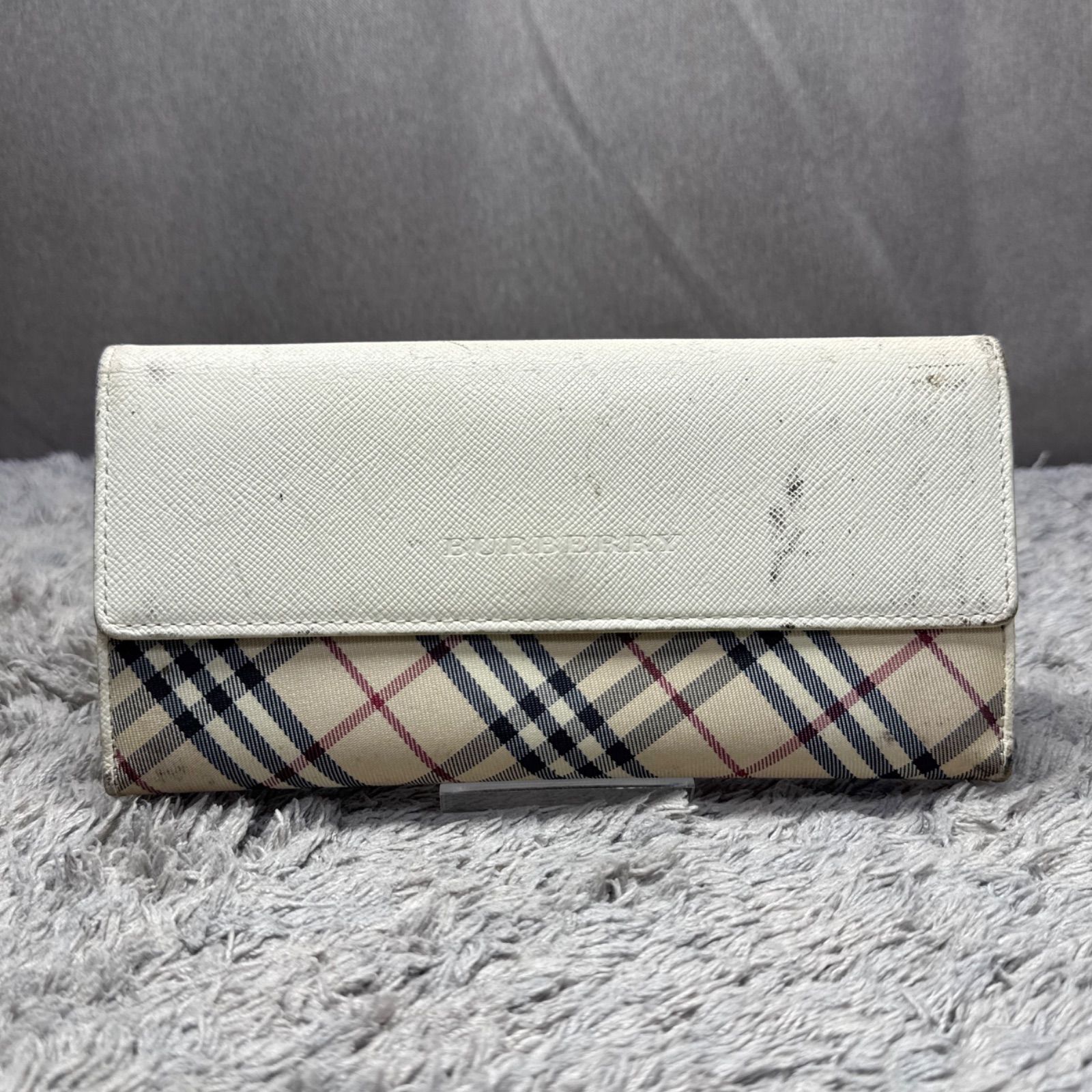 BURBERRY バーバリー ノバチェック 長財布 Wホック レザー - メルカリ