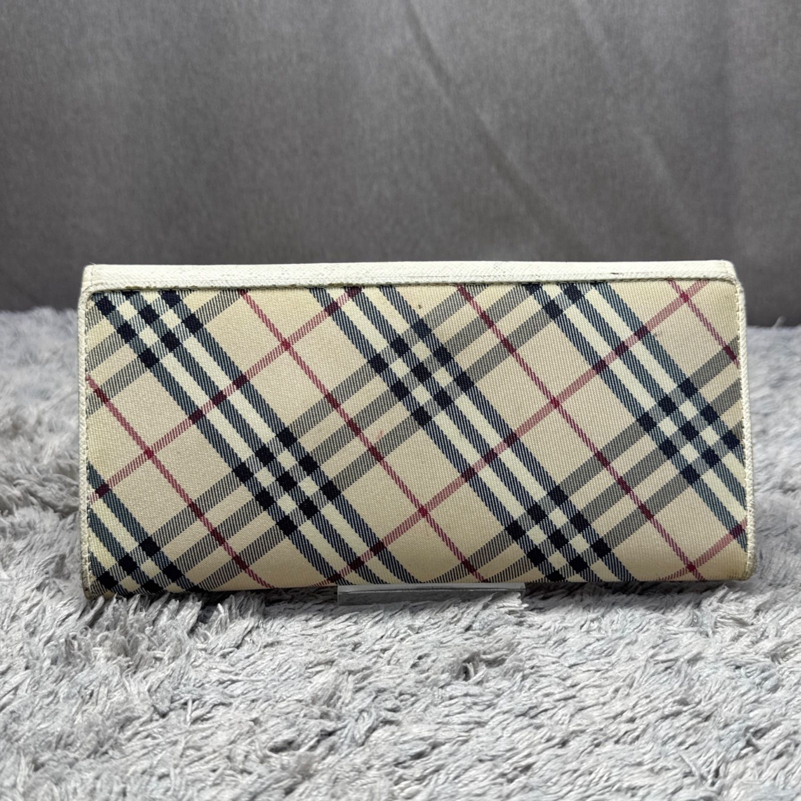 BURBERRY バーバリー ノバチェック 長財布 Wホック レザー - メルカリ