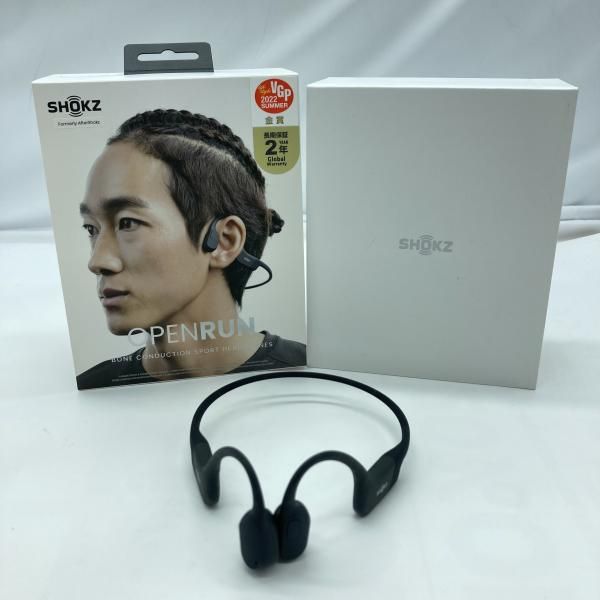 中古】Shokz OpenRun SKZ-EP-000003 骨伝導イヤホン ブラック 