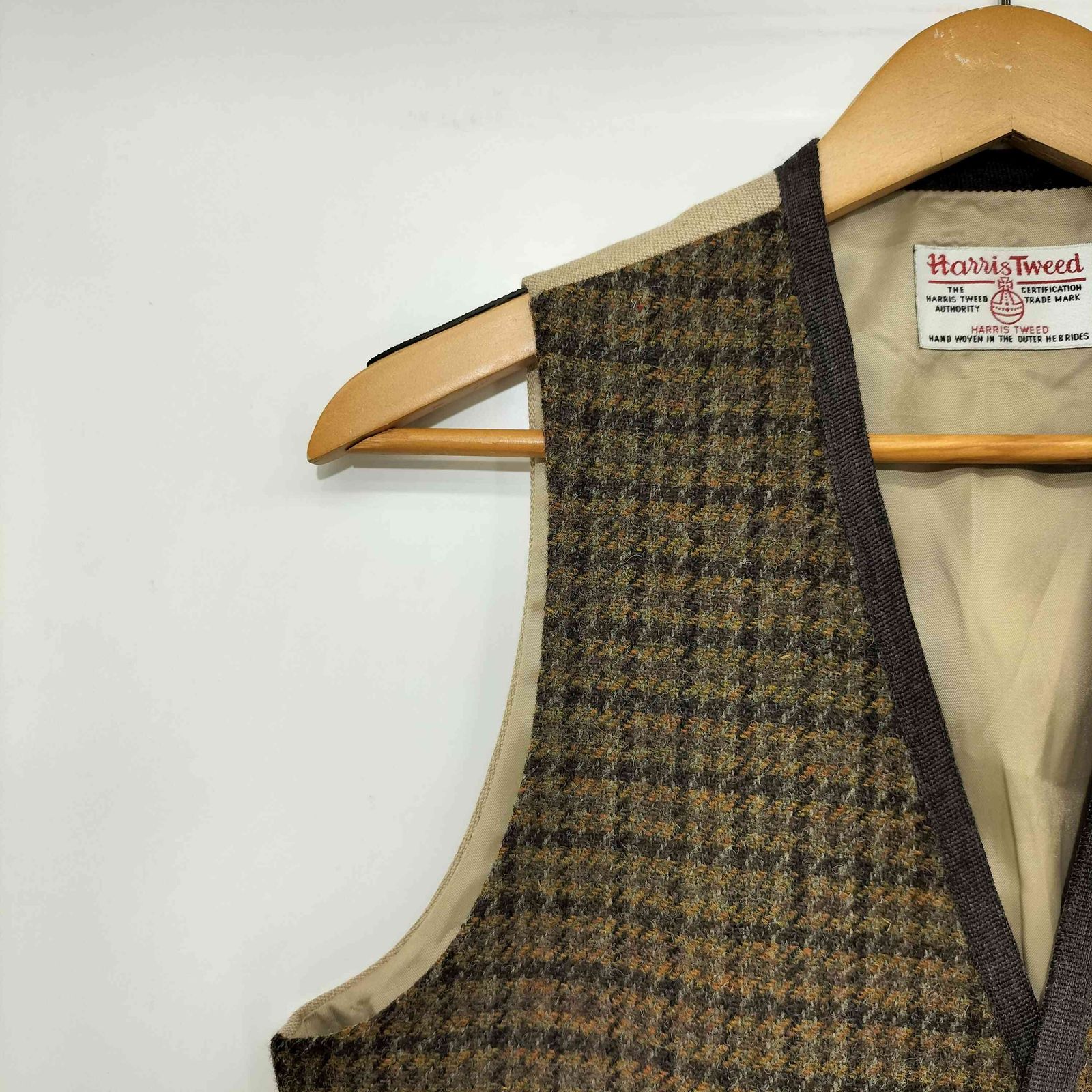 ミツミネ MITSUMINE HARRIS TWEED ウール チェック ベスト メンズ JPN 