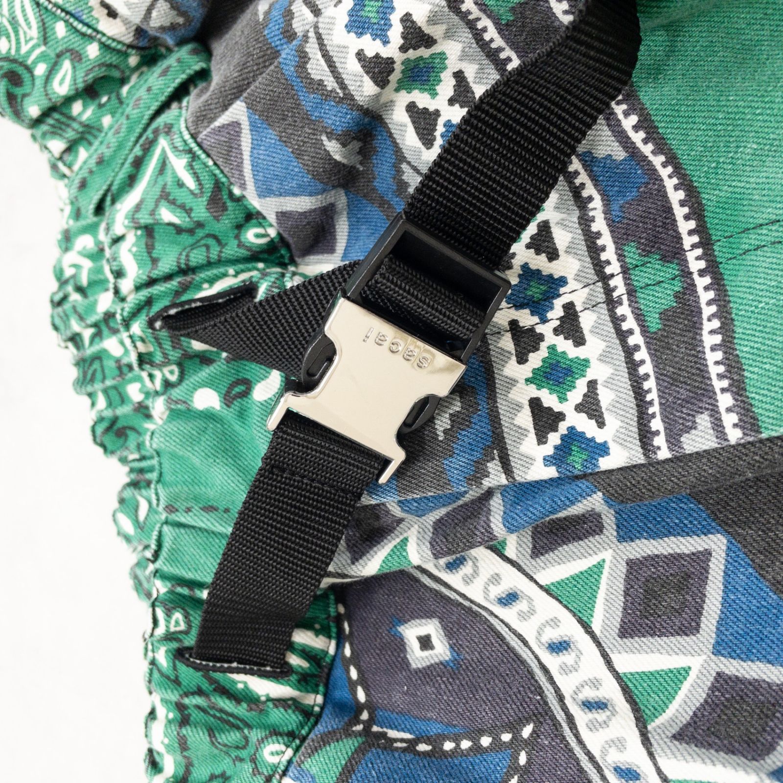 sacai サカイ ハーフパンツ ショートパンツ 総柄 ペイズリー バンダナ