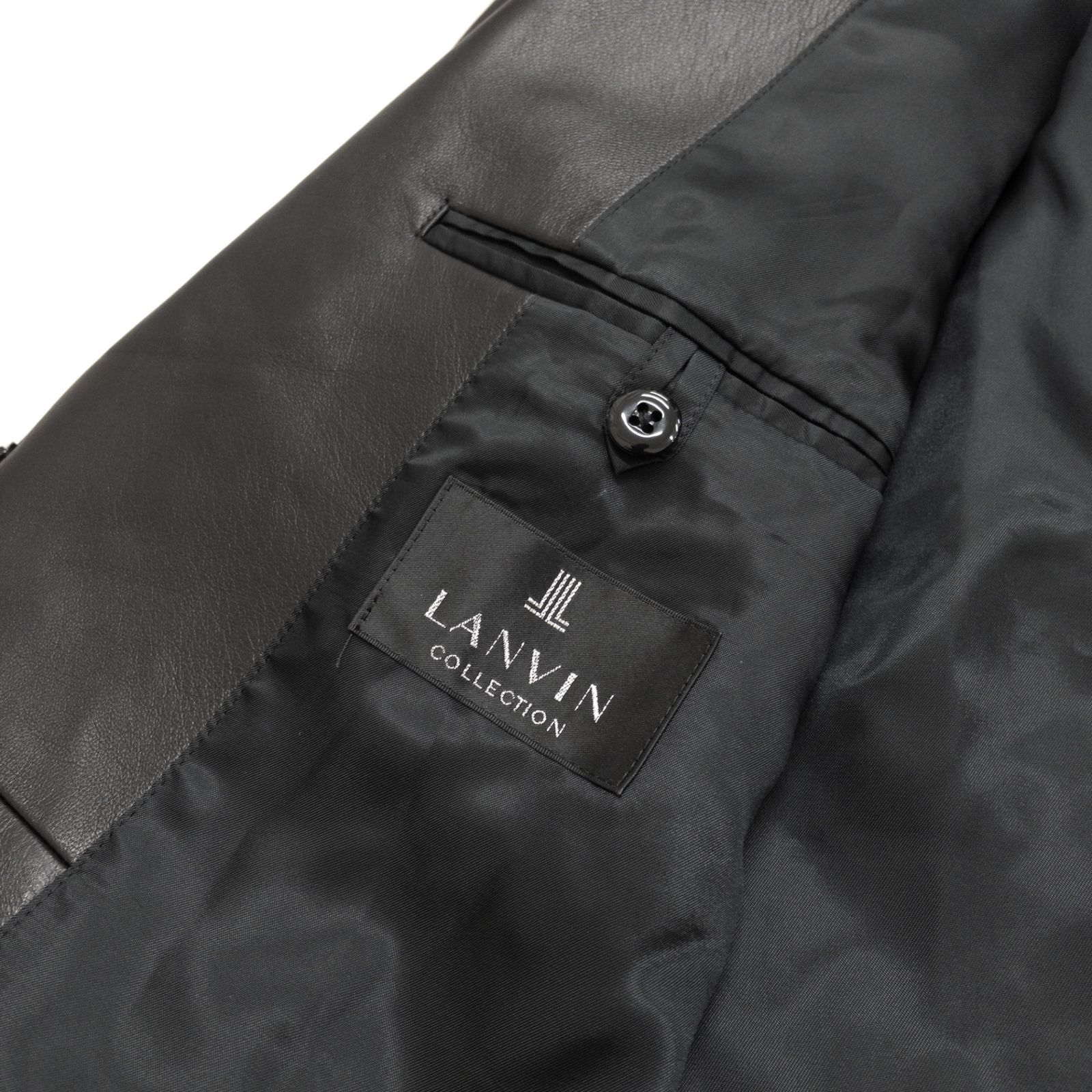 ◎LANVIN ランバン レザージャケット テーラード ラムレザー 羊革