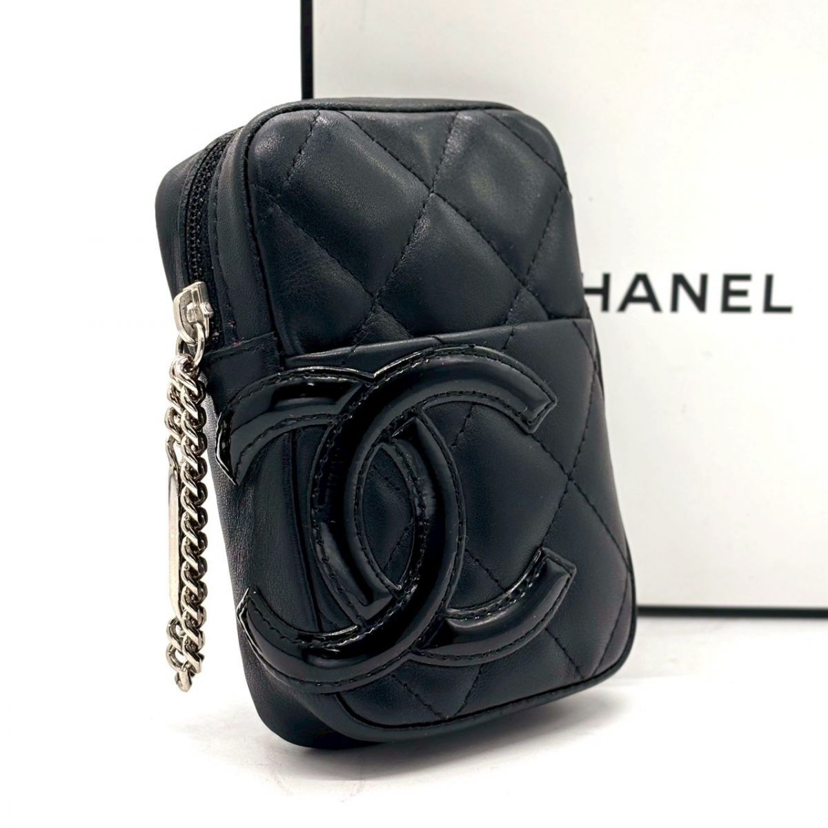 黒に宿る意志】 CHANEL カンボンライン シガレットケース マトラッセ 