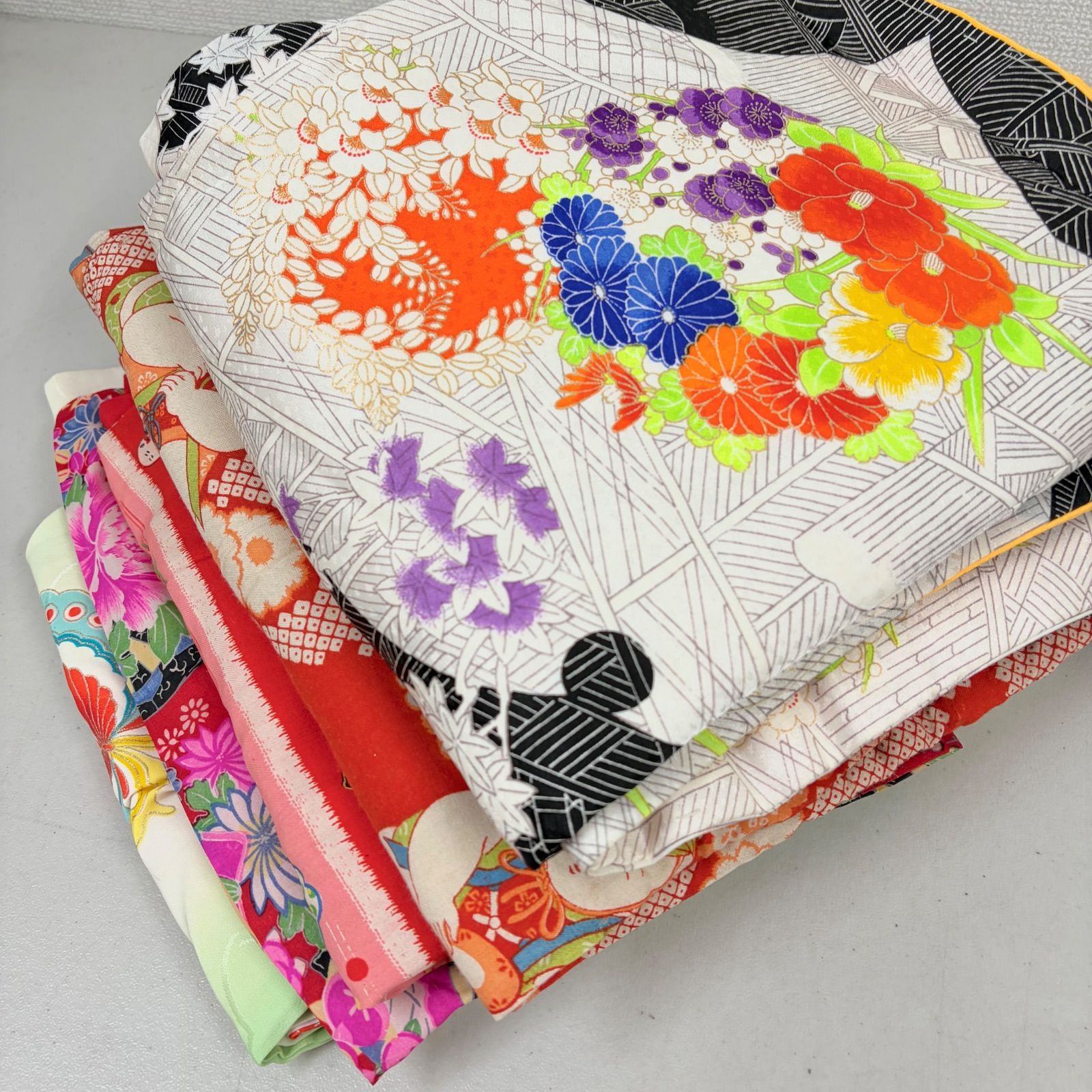 子供着物 女の子 着物 5着 まとめ売り リメイク材料 m-1411-販売 激安