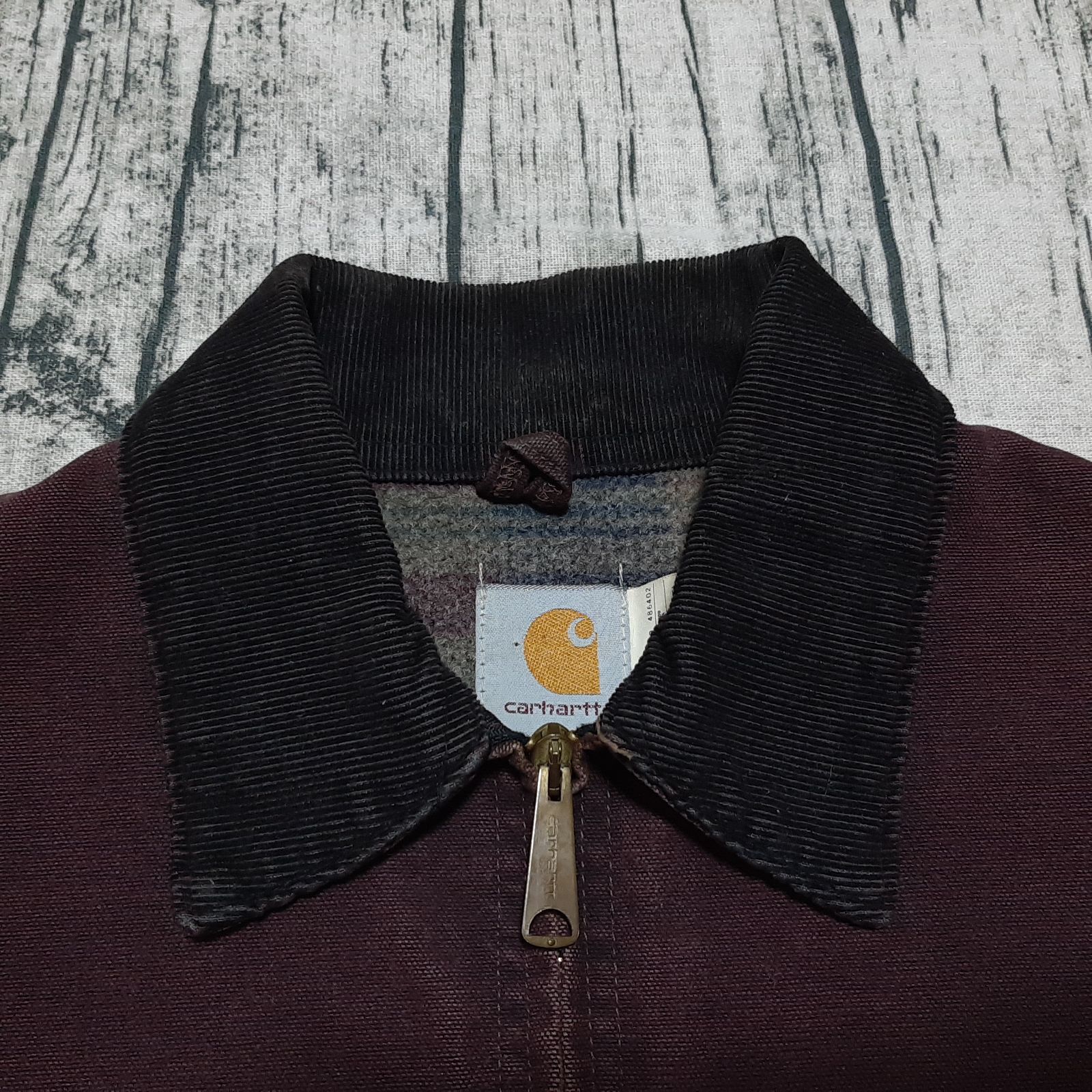 size L】スペシャル バーガンディ USA製 90s Carhartt Detroit Jacket 