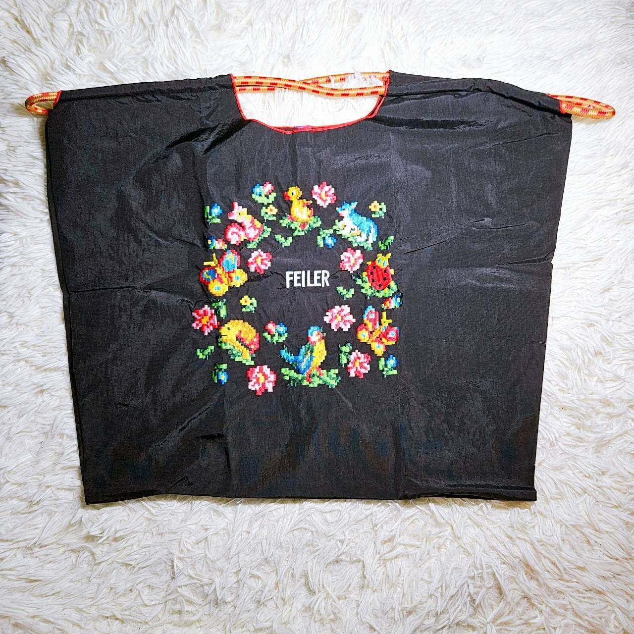 FEILER 刺繍デザイン エコバッグ　Lサイズ　正規品 ボールアンドチェーン【人気コラボ】 フェイラー エコバッグ Lサイズ