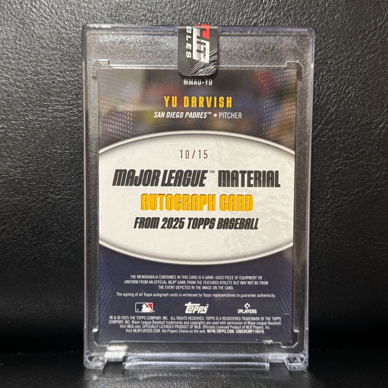 2025 Topps Baseball ダルビッシュ有 直筆サイン カード 実使用 