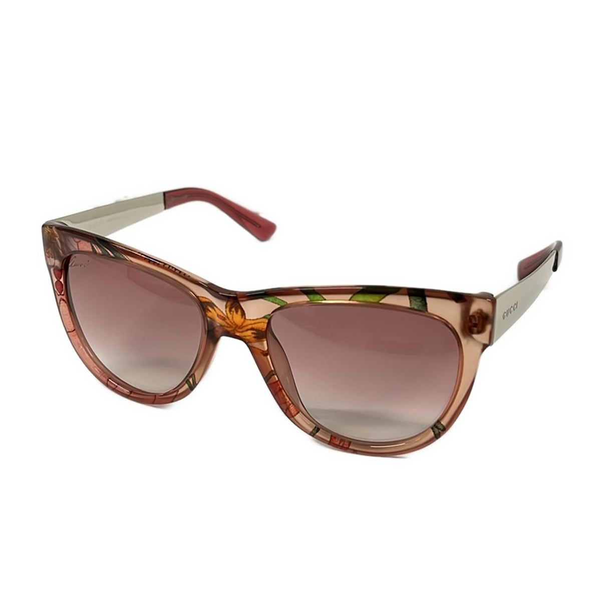 GUCCI(グッチ) サングラス美品 - GG3739/S ピンク×オレンジ×マルチ 花 