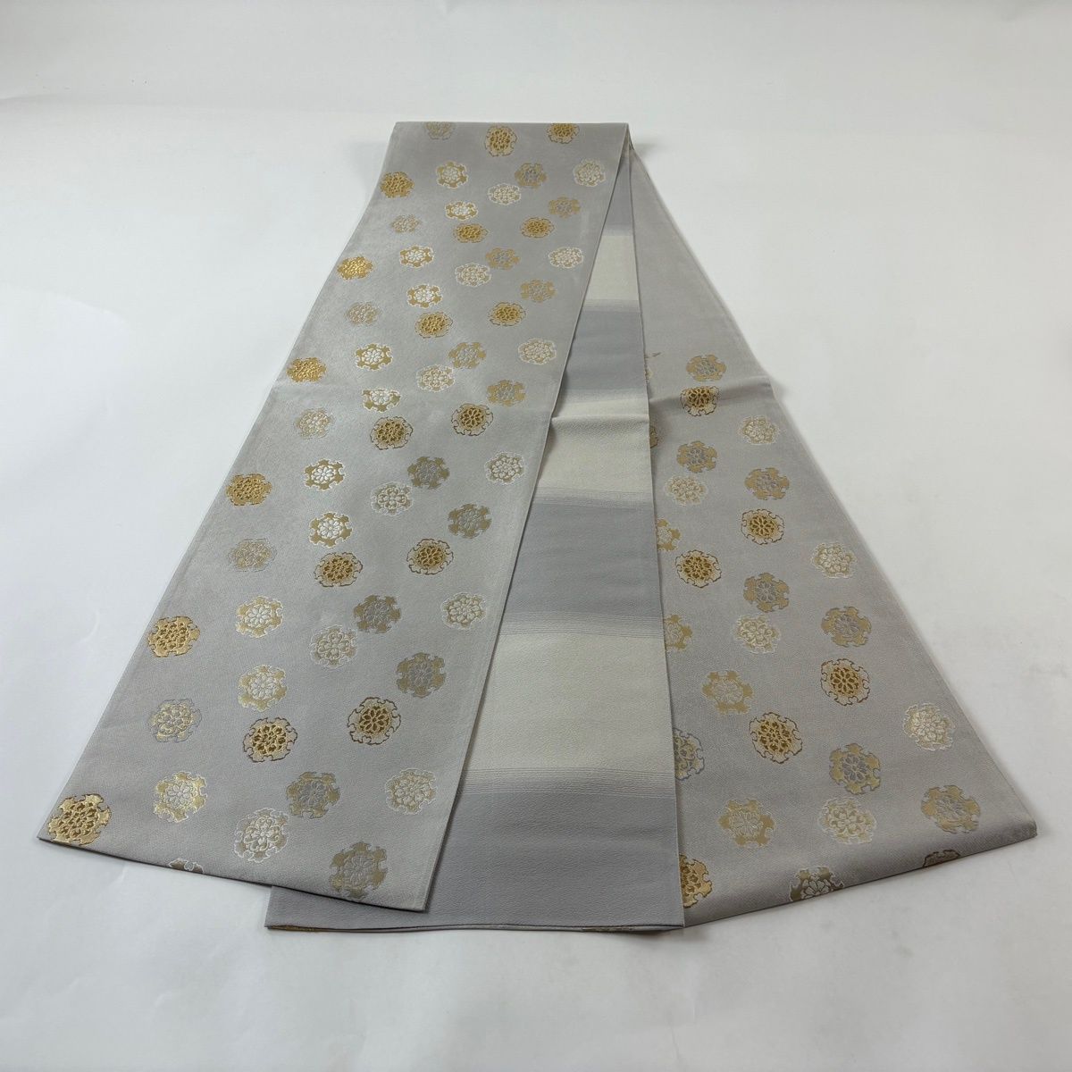 袋帯 秀品 雪輪 華文 金糸 箔 灰色 六通 正絹 【中古】 - メルカリ