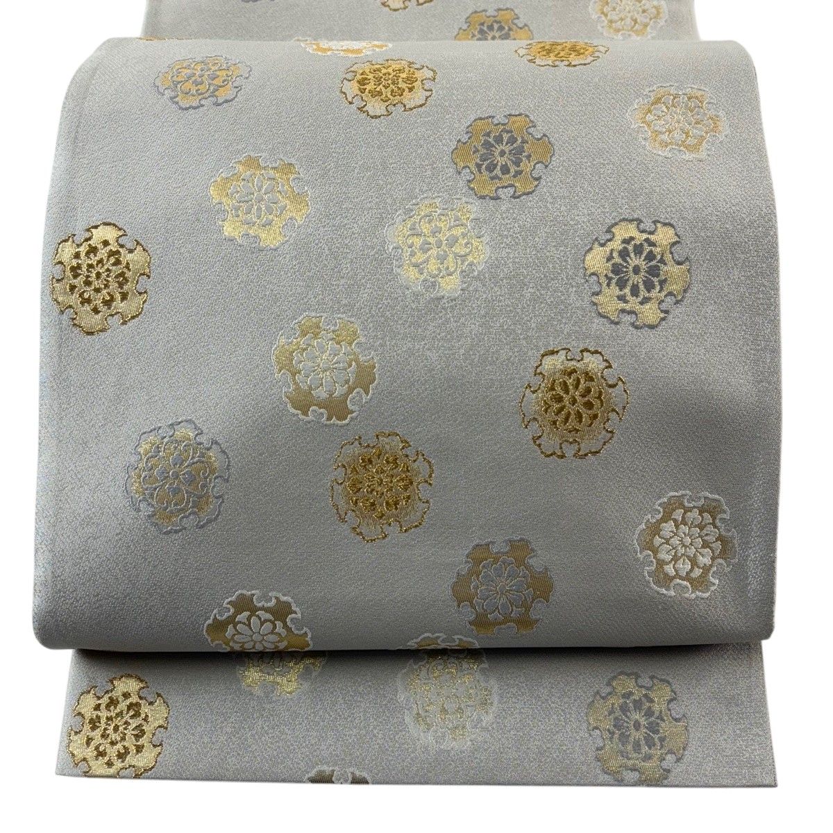 袋帯 秀品 雪輪 華文 金糸 箔 灰色 六通 正絹 【中古】 - メルカリ