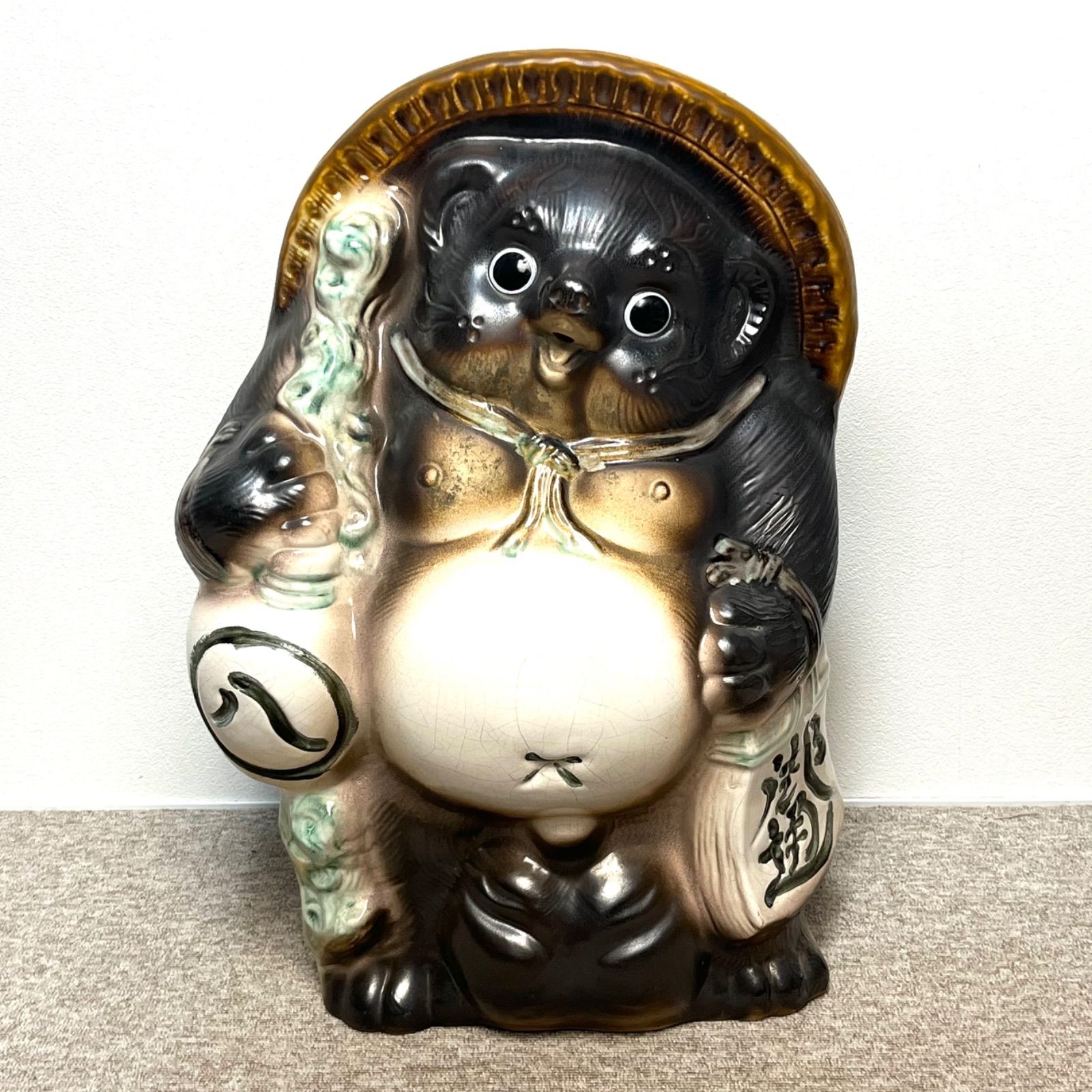 信楽焼】縁起物 福狸 たぬき 置物 60cm - メルカリ