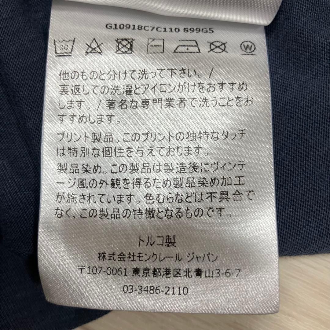 モンクレール ヴィンテージグラフィック M Tシャツ ネイビー 3S386 