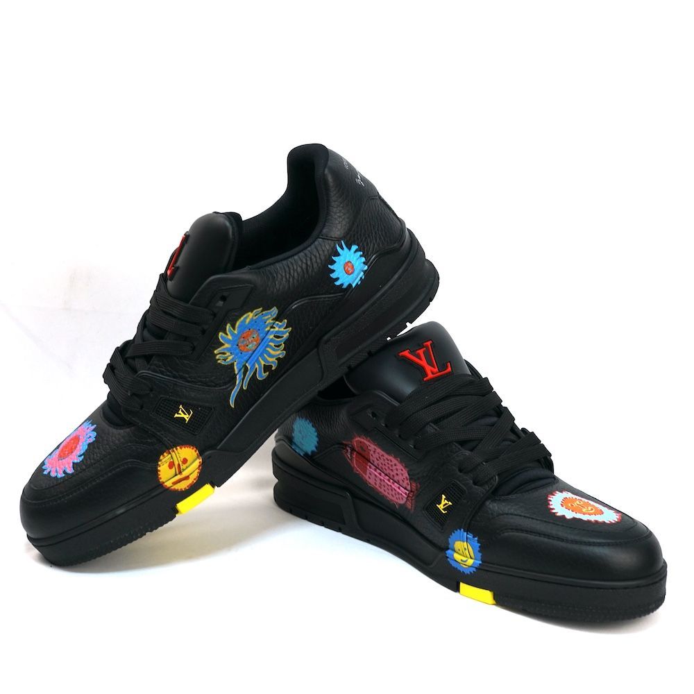 LOUIS VUITTON YAYOI KUSAMA Trainer Sneaker Black with Icons ルイ