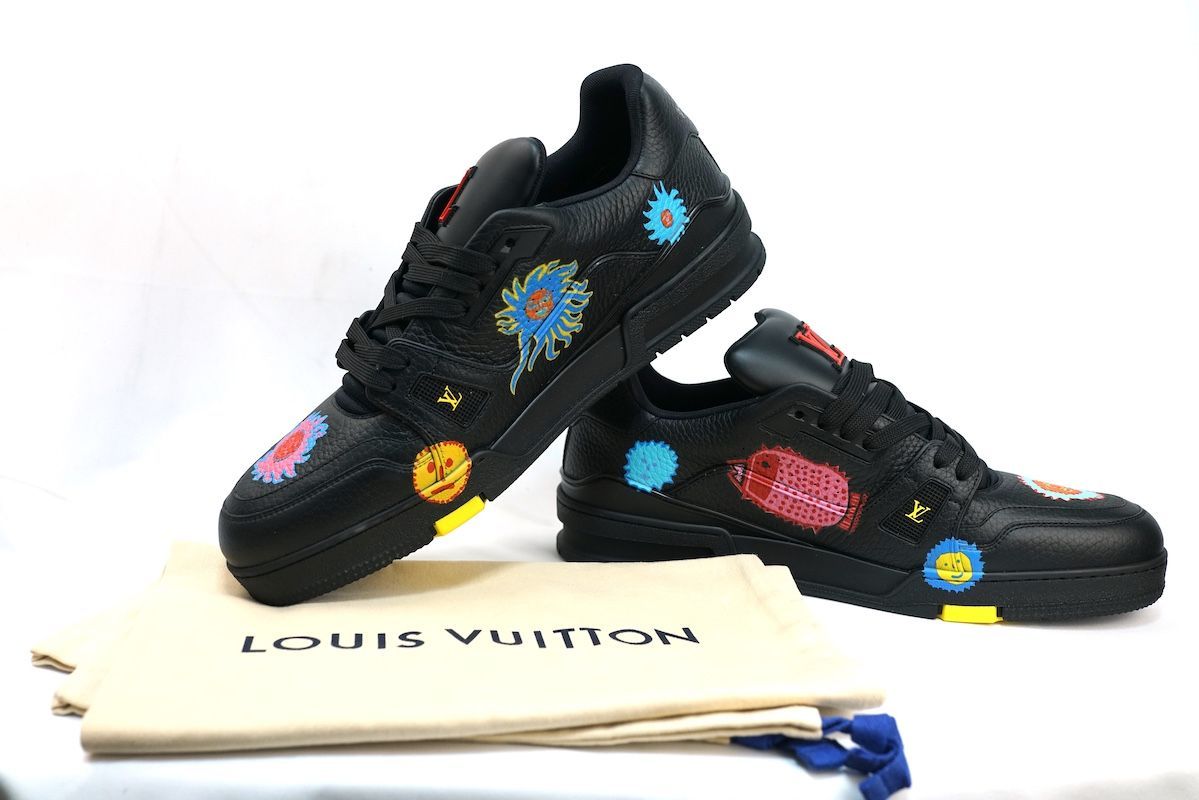 LOUIS VUITTON YAYOI KUSAMA Trainer Sneaker Black with Icons ルイ