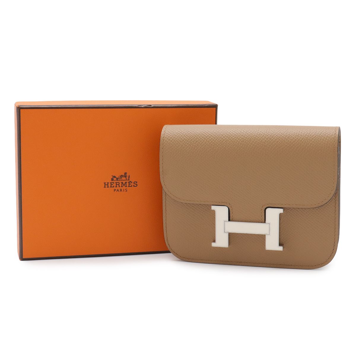 HERMES エルメス コンスタンス スリム 2つ折財布 二つ折り財布 ヴォー 