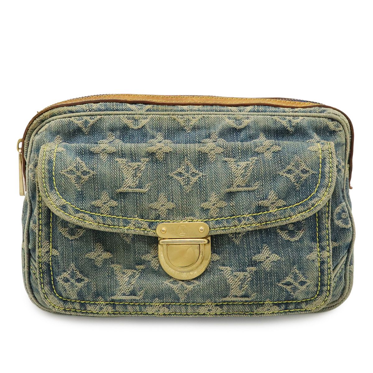 LOUIS VUITTON ルイ ヴィトン モノグラムデニム バムバッグ ウエスト 