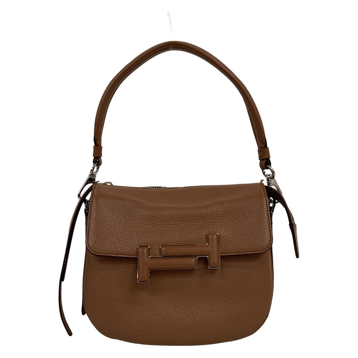 TOD'S(トッズ) ショルダーバッグ美品 ダブルT ライトブラウン TOD'S(トッズ) ショルダーバッグ美品 ダブルT ライトブラウン