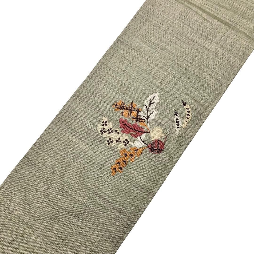 名古屋帯 河豚に野菜柄 かぶ 唐辛子 薄江戸鼠色 O-6142 名古屋帯 河豚に野菜柄 かぶ 唐辛子 薄江戸鼠色 O-6142 - メルカリ