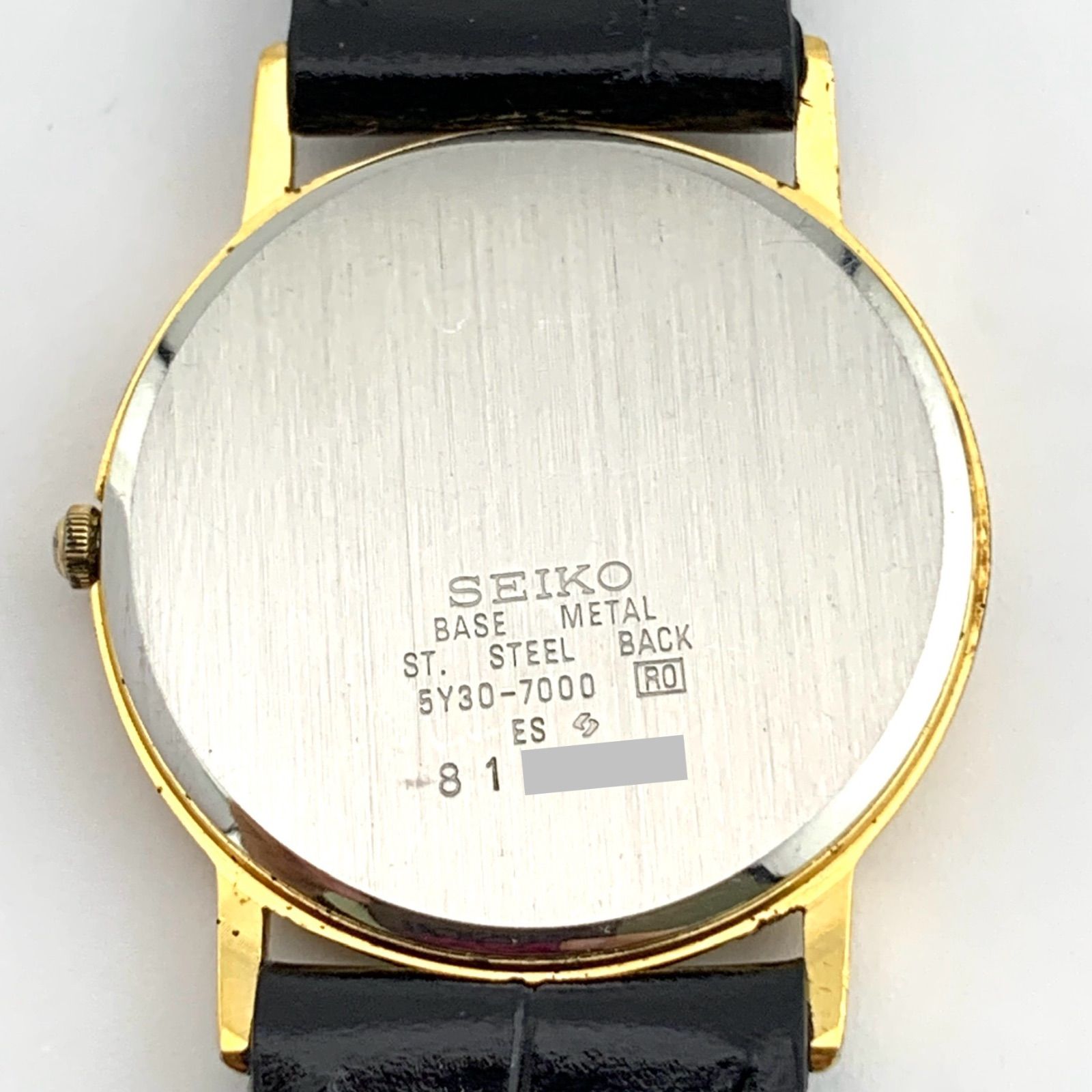 中古】SEIKO 5Y30-7000 クォーツ 腕時計 ゴールド - メルカリ