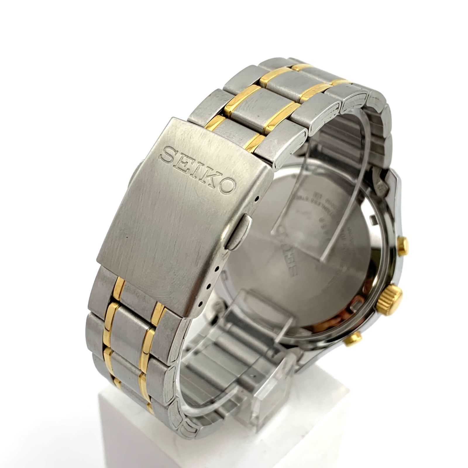 SEIKO クロノグラフ ゴールドカラー 4T57 00G0 中古 稼動品 ジャンク 