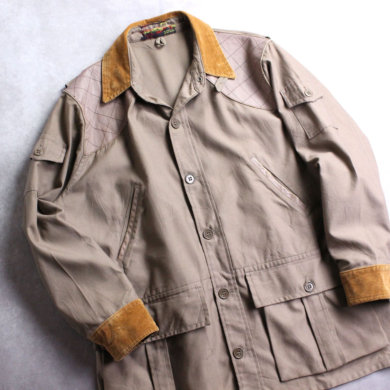 ヴィンテージ 10X 60s ハンティングジャケット レザーパッチ