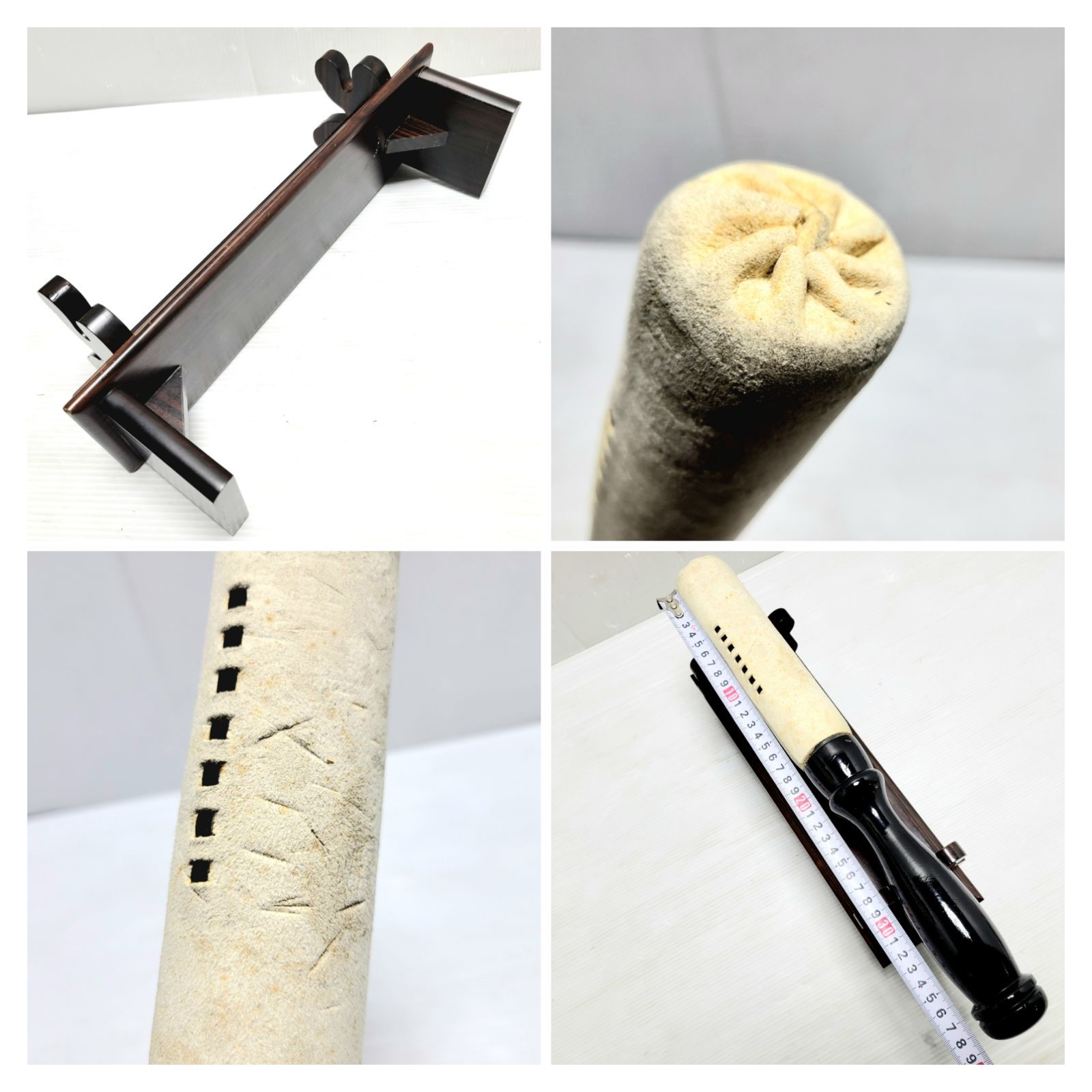 現状品】創価学会 仏具 おりん 小龍 本手打ち 約30cm 大型りんセット 