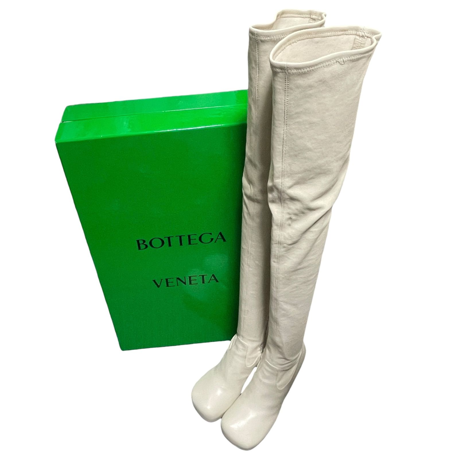◇BOTTEGA VENETA ボッテガヴェネタ ストレッチ ナッパレザー ニーハイ 