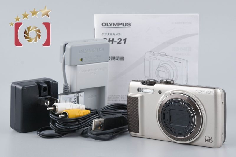 中古】OLYMPUS オリンパス STYLUS SH-21 ゴールド コンパクトデジタル 