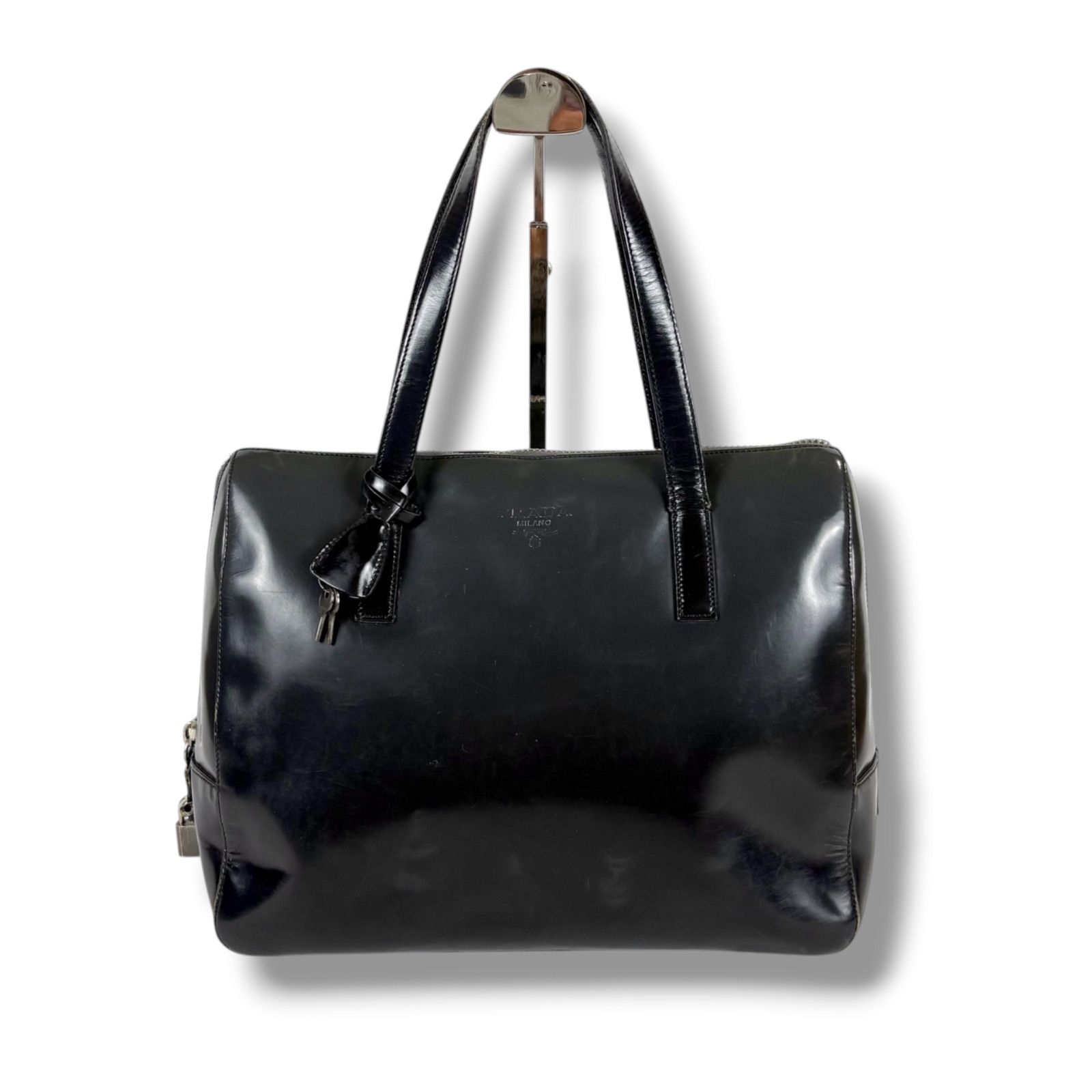 プラダ PRADA グラデーション パドロック付き ハンドバッグ ミラー 