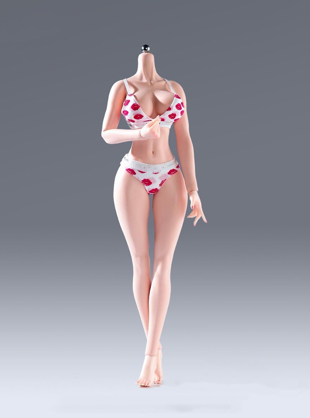 新品 1/6スケール シームレス女性フィギュア12インチ（約30cm） 超柔軟スチールフレーム構造＆シリコン製 滑らかな肌触りミニチュアアクションフィギュアドール脱着可能な足＆手付属品付き (普通の肌 501)
