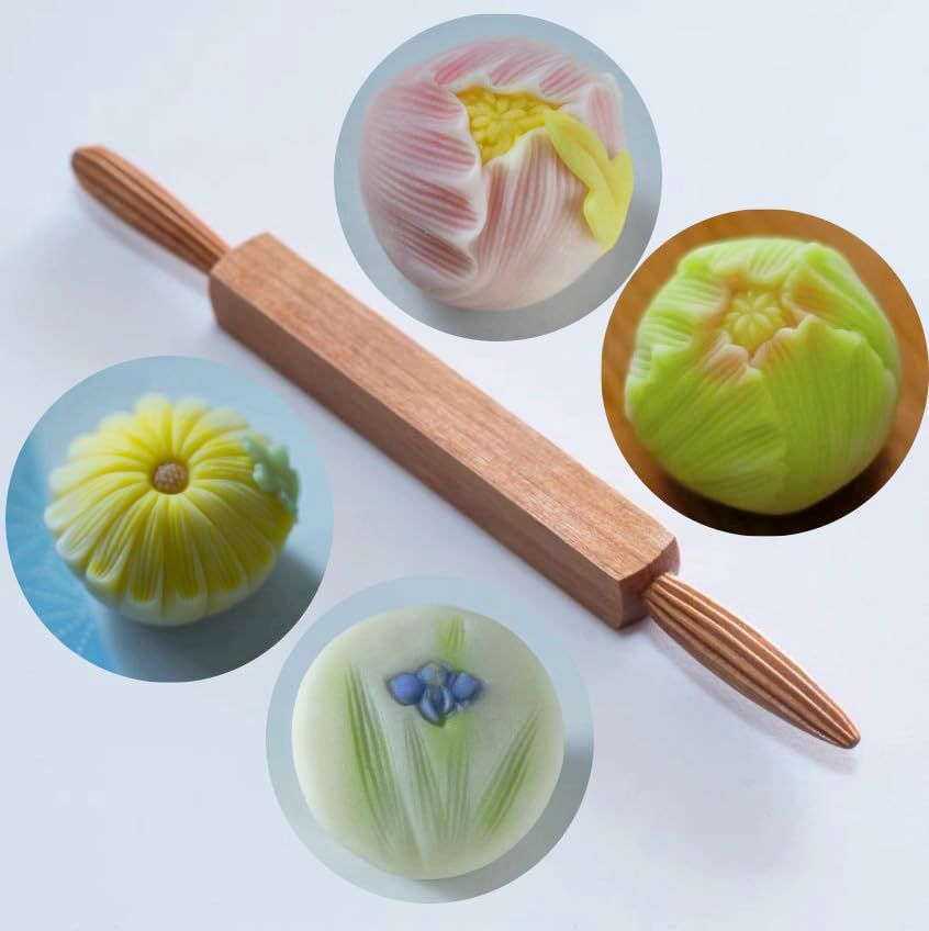 新品 北枝園 生菓子箆A・撫子押し棒 練り切り 和菓子道具 生菓子べら