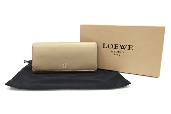 ロエベ 二つ折り長財布 アナグラム 182.82.C18