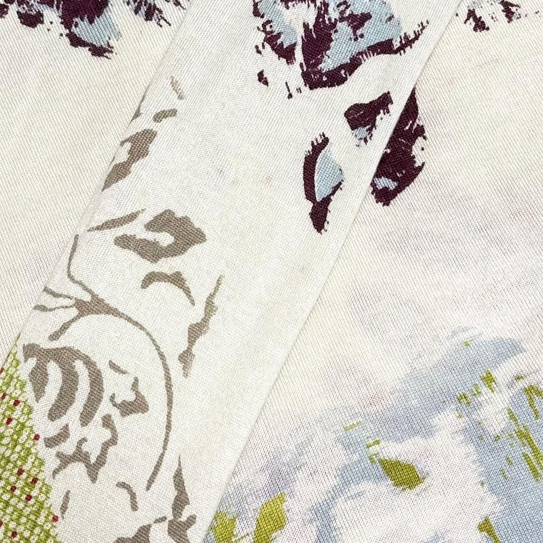 ETRO 長袖カシミヤ混ニット ハイネック 40 ライトベージュ ボタニカル柄 ETRO 長袖カシミヤ混ニット ハイネック 40 ライトベージュ ボタニカル
