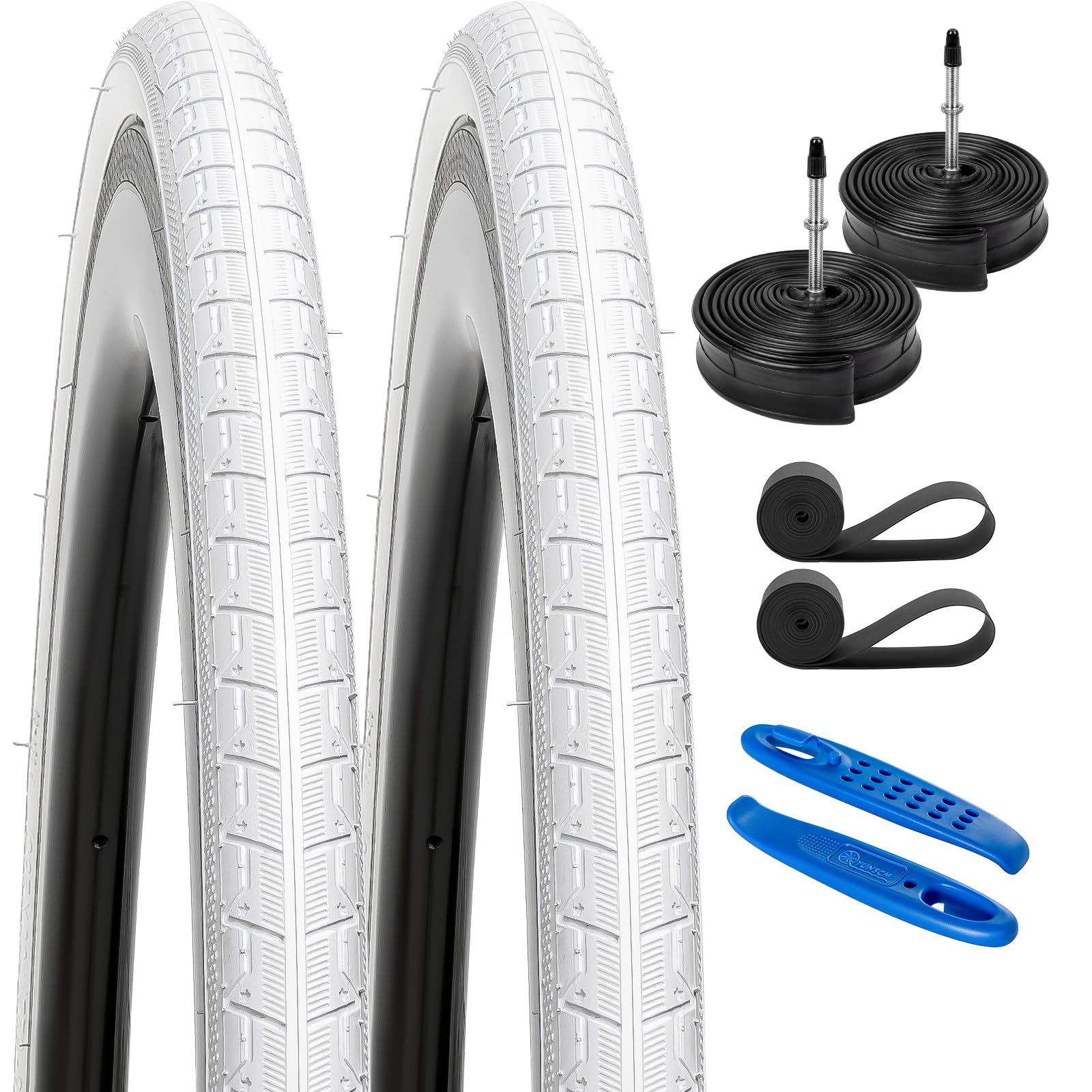 新品 YunSCM 2本セット700 28c タイヤ ホワイト自転車 タイヤ 700x28c 