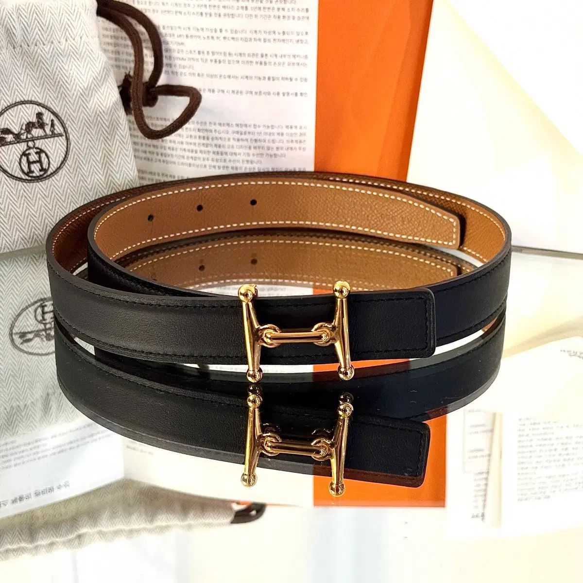 エルメスベルトリバーシブルHバックル 新品 【公式通販】