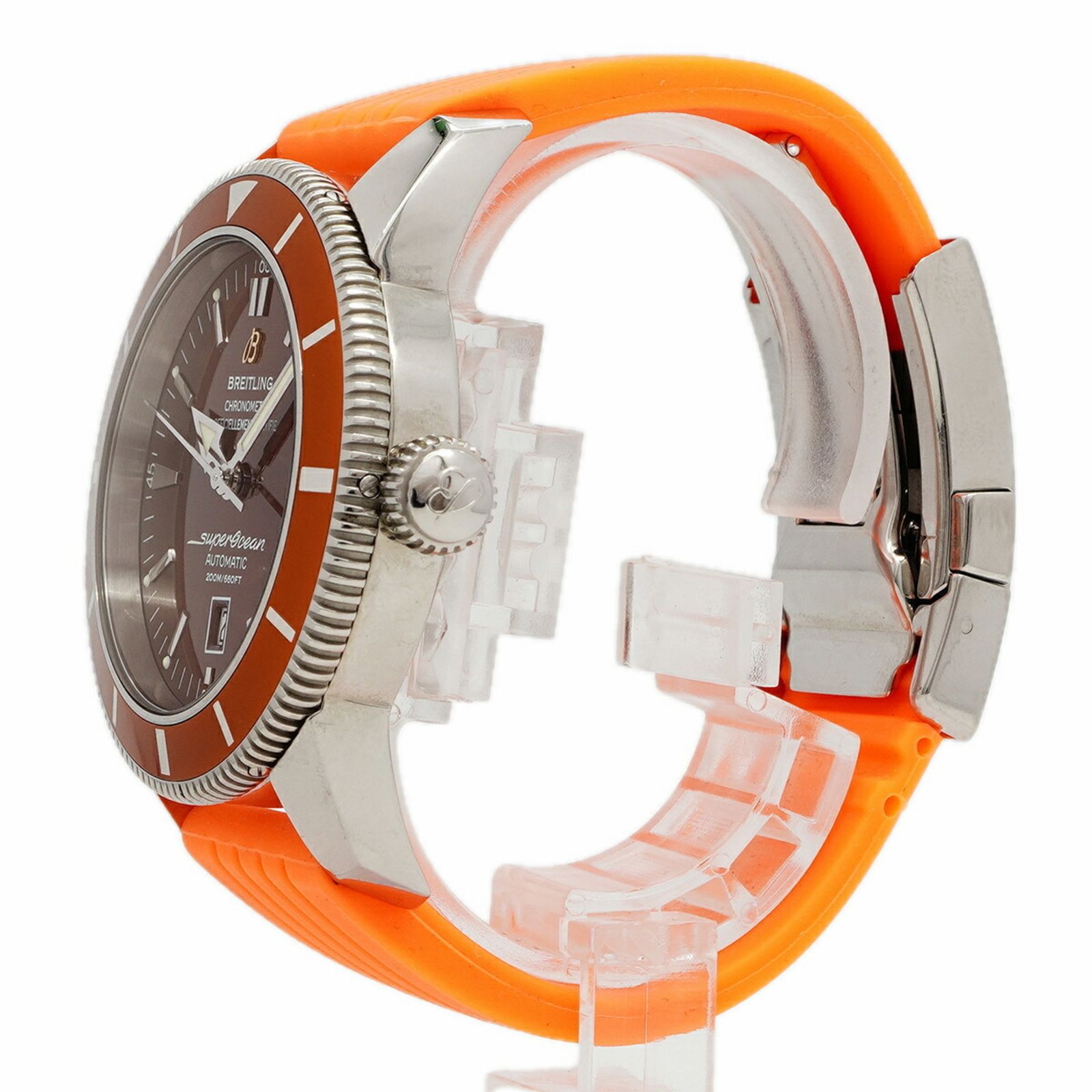 オレンジ文字盤腕時計