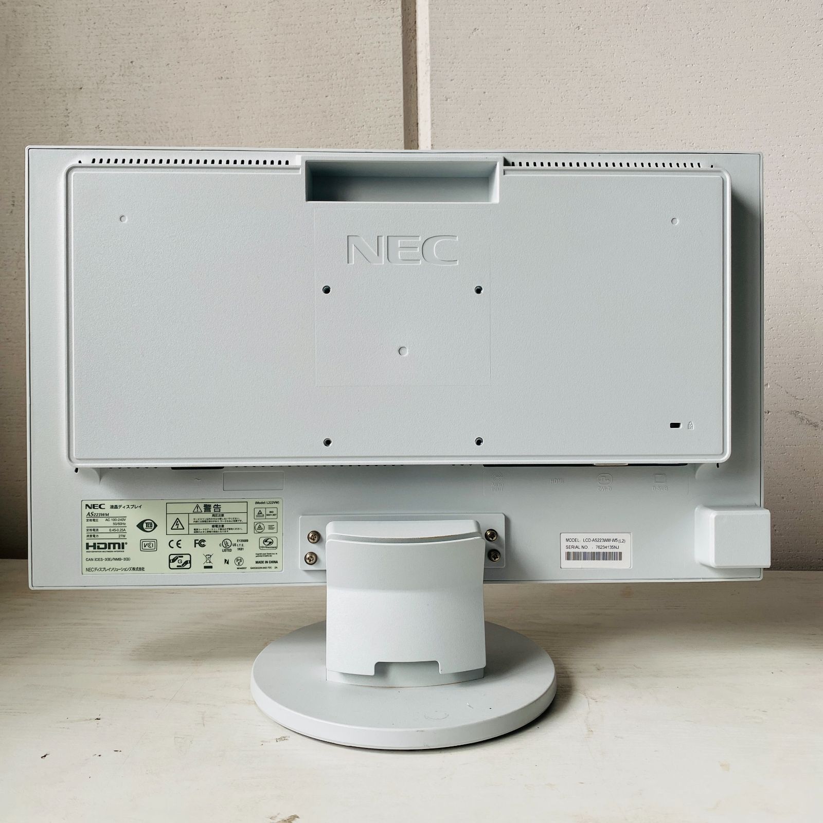 NEC L222VW 21.5型 フルHD液晶モニター 美品 - メルカリ