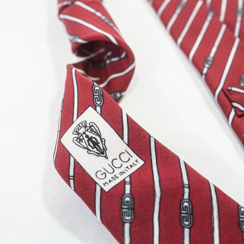 美品 GUCCI グッチ オールドグッチ ヴィンテージ ネクタイ シルク100