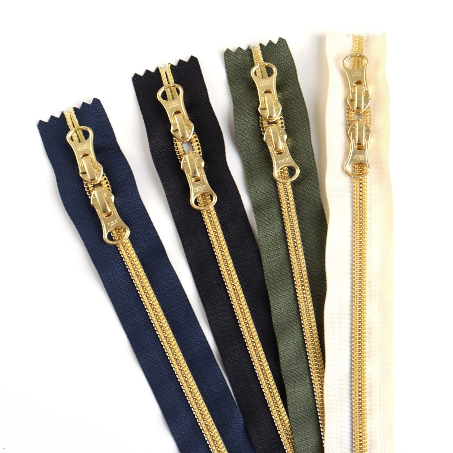 新品 Y.K.K 特)メタリオン両開き50cmゴールド 4色セット 5CM50G-4MIX