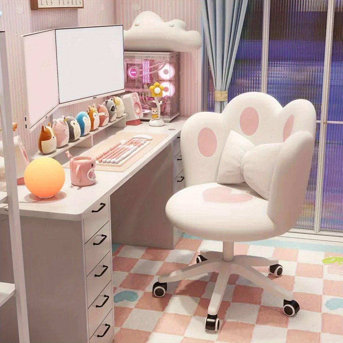 高さ調節 360度回転キャスター付き