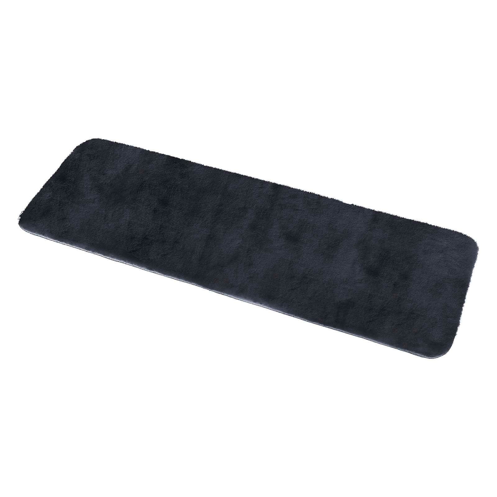 新品 大島屋 マット フェイクファーマット シャトン 黒猫 約60×180cm 