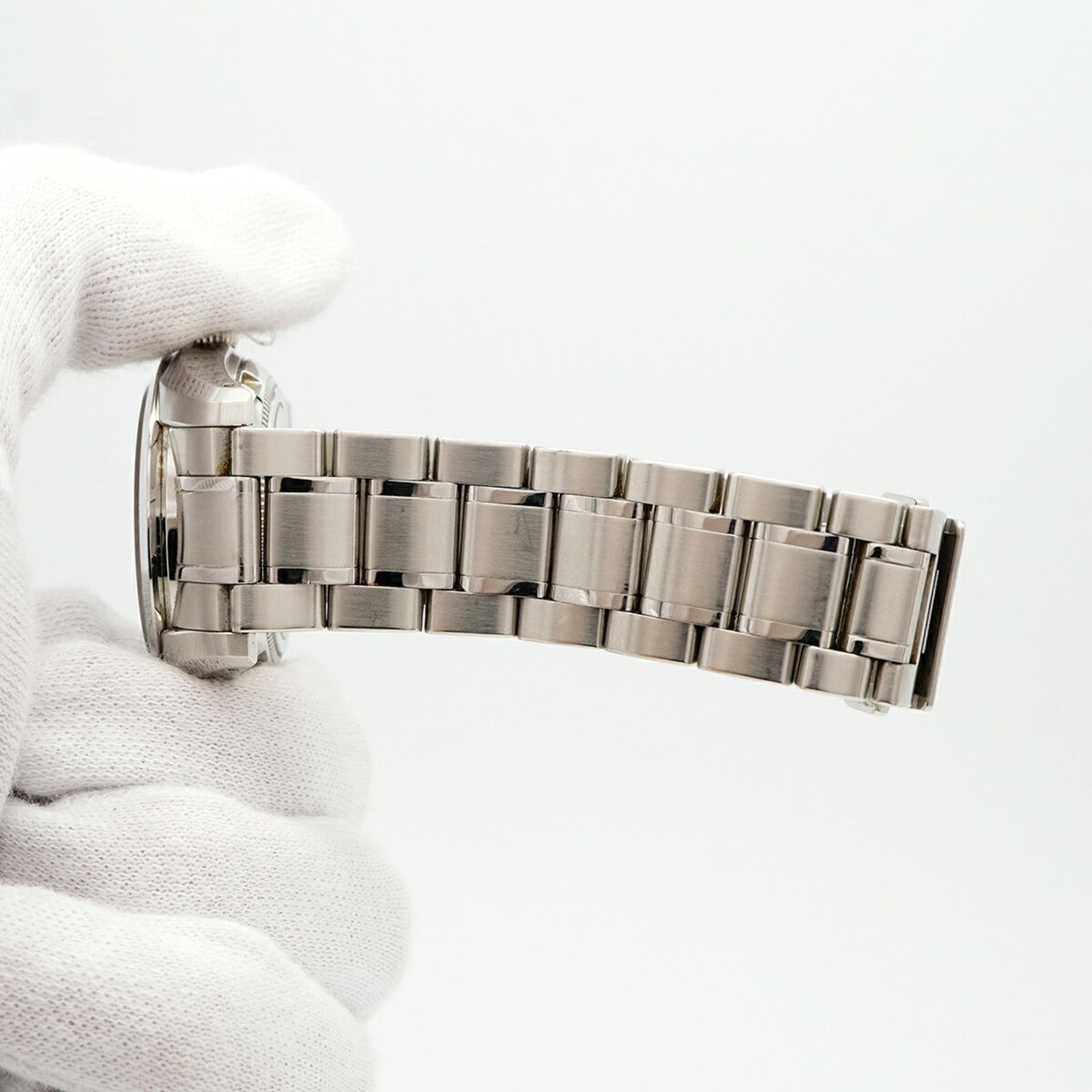 シルバー文字盤腕時計 メンズ