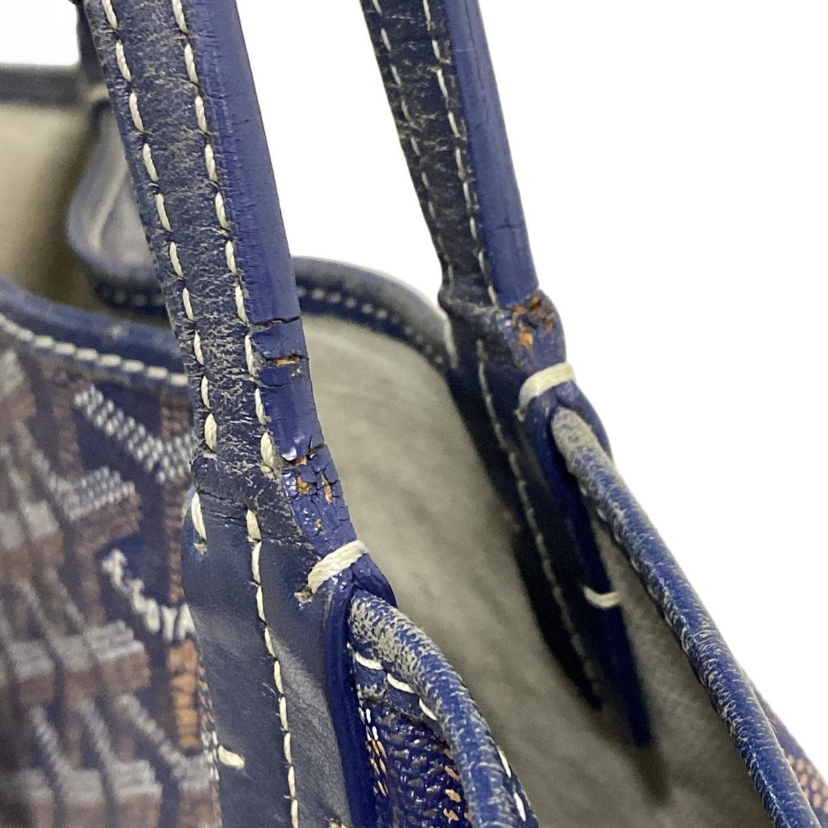 GOYARD(ゴヤール) トートバッグ サンルイPM ネイビー レザー - メルカリ
